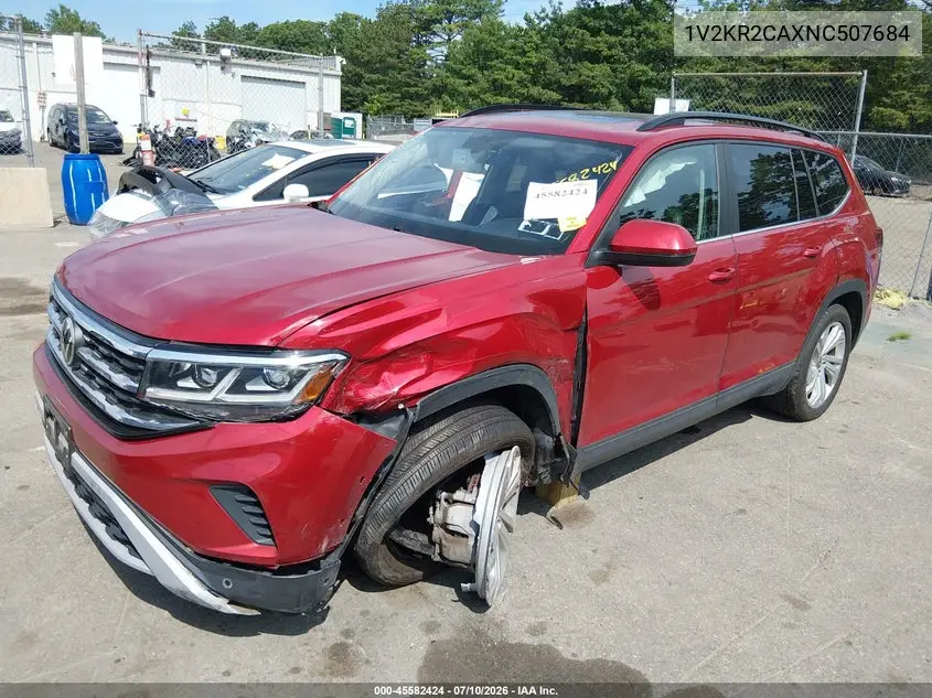 2022 Volkswagen Atlas 3.6L V6 Se W/Technology VIN: 1V2KR2CAXNC507684 Lot: 45582424