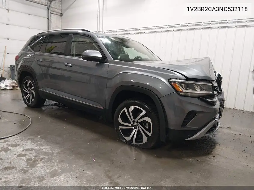 2022 Volkswagen Atlas 3.6L V6 Sel VIN: 1V2BR2CA3NC532118 Lot: 45597943