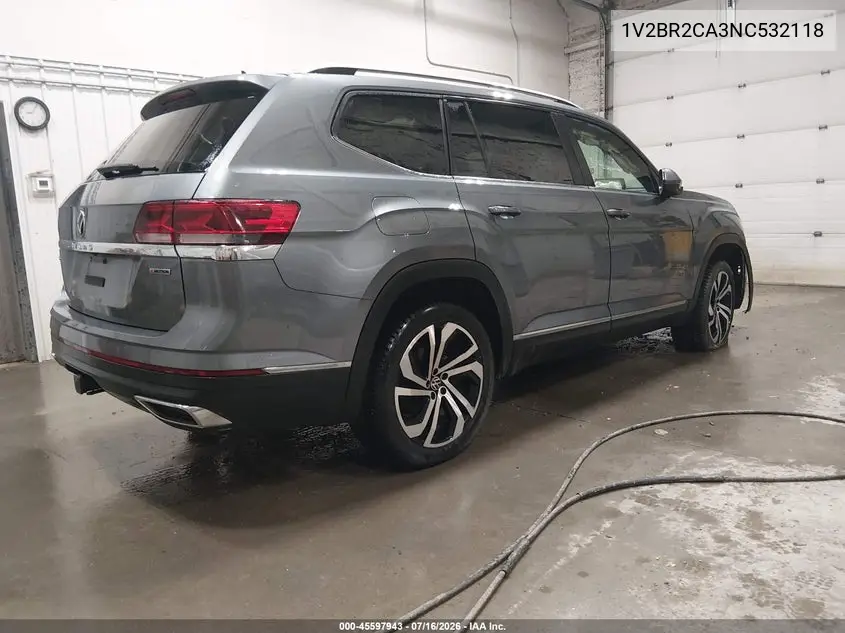 2022 Volkswagen Atlas 3.6L V6 Sel VIN: 1V2BR2CA3NC532118 Lot: 45597943