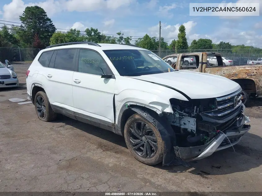 2022 Volkswagen Atlas 2.0T Se W/Technology VIN: 1V2HP2CA4NC560624 Lot: 45605860