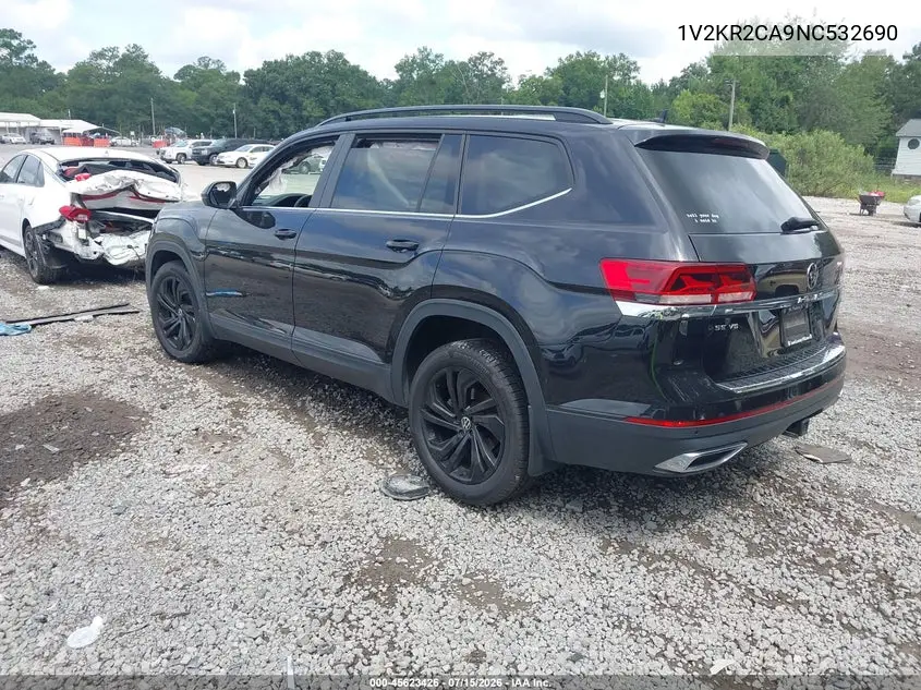 2022 Volkswagen Atlas 3.6L V6 Se W/Technology VIN: 1V2KR2CA9NC532690 Lot: 45623426