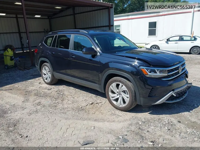 2022 Volkswagen Atlas 3.6L V6 Se W/Technology VIN: 1V2WR2CA6NC565387 Lot: 45662676
