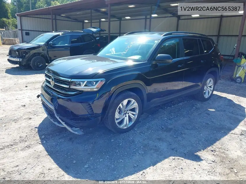 2022 Volkswagen Atlas 3.6L V6 Se W/Technology VIN: 1V2WR2CA6NC565387 Lot: 45662676