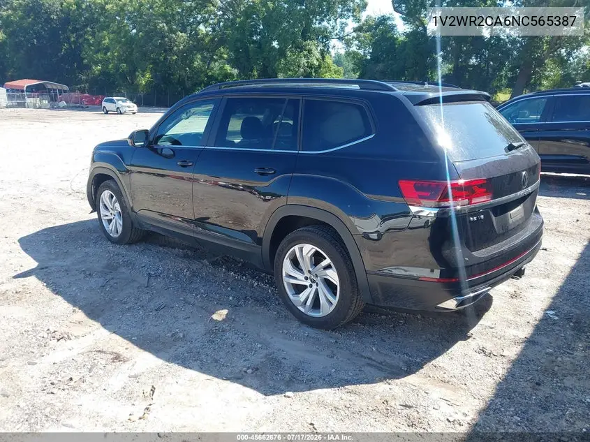2022 Volkswagen Atlas 3.6L V6 Se W/Technology VIN: 1V2WR2CA6NC565387 Lot: 45662676