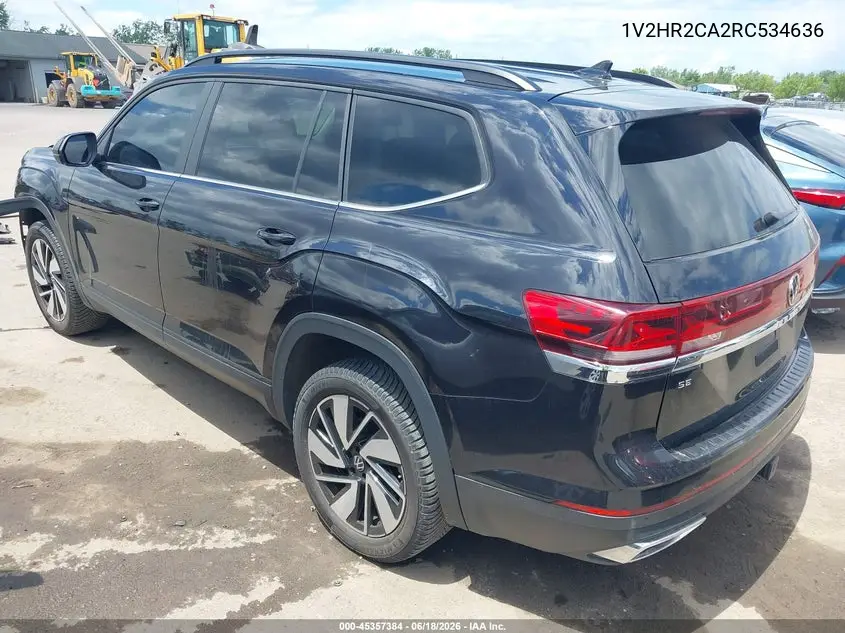 2024 Volkswagen Atlas 2.0T Se W/Technology VIN: 1V2HR2CA2RC534636 Lot: 45357384