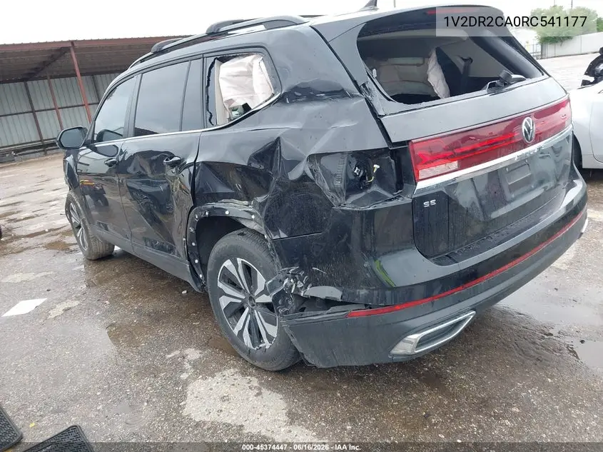 2024 Volkswagen Atlas 2.0T Se VIN: 1V2DR2CA0RC541177 Lot: 45374447