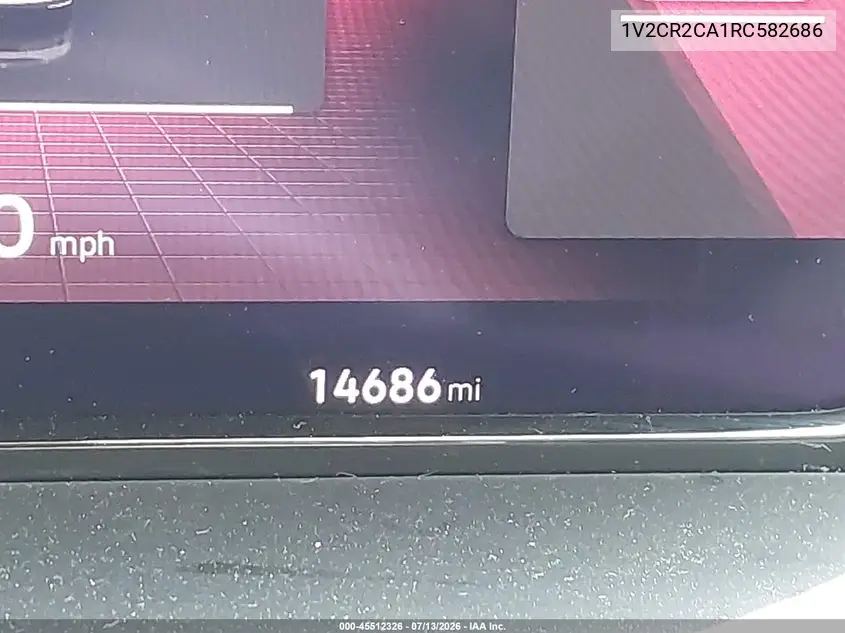 2024 Volkswagen Atlas 2.0T Peak Edition Se W/Technology VIN: 1V2CR2CA1RC582686 Lot: 45512326