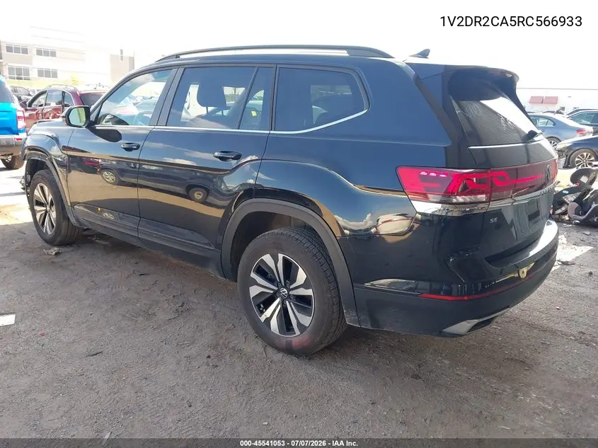 2024 Volkswagen Atlas 2.0T Se VIN: 1V2DR2CA5RC566933 Lot: 45541053