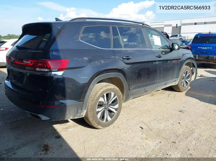 2024 Volkswagen Atlas 2.0T Se VIN: 1V2DR2CA5RC566933 Lot: 45541053