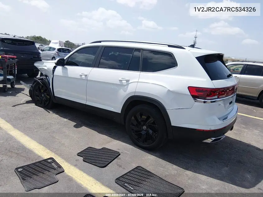 2024 Volkswagen Atlas 2.0T Se W/Technology VIN: 1V2JR2CA7RC534326 Lot: 45593541