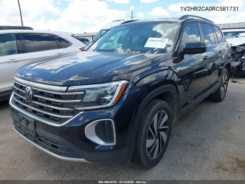 2024 Volkswagen Atlas 2.0T Se W/Technology VIN: 1V2HR2CA0RC581731 Lot: 45619783
