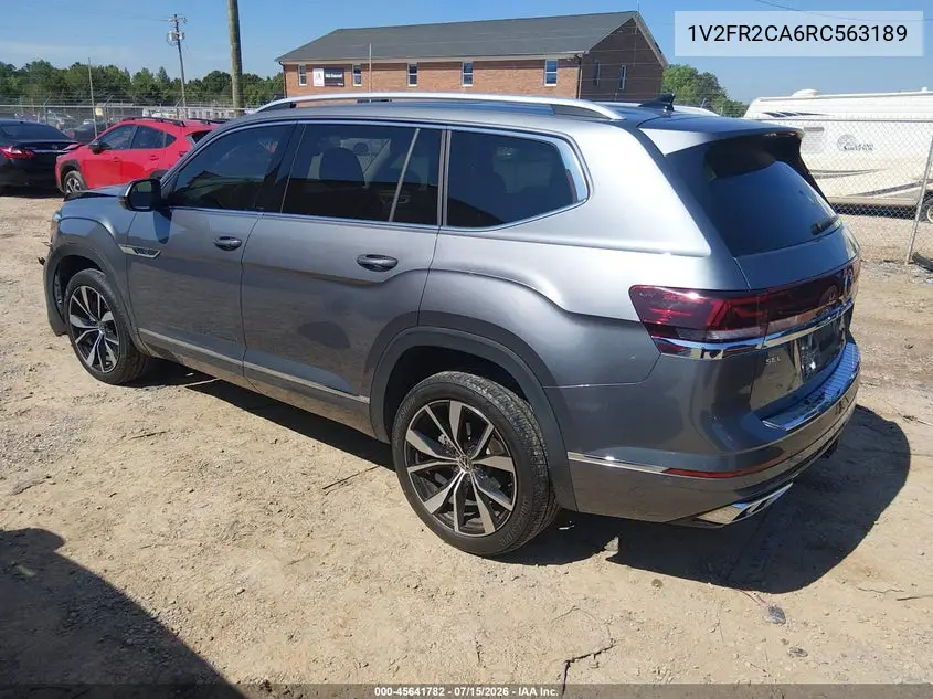 2024 Volkswagen Atlas 2.0T Sel Premium R-Line VIN: 1V2FR2CA6RC563189 Lot: 45641782
