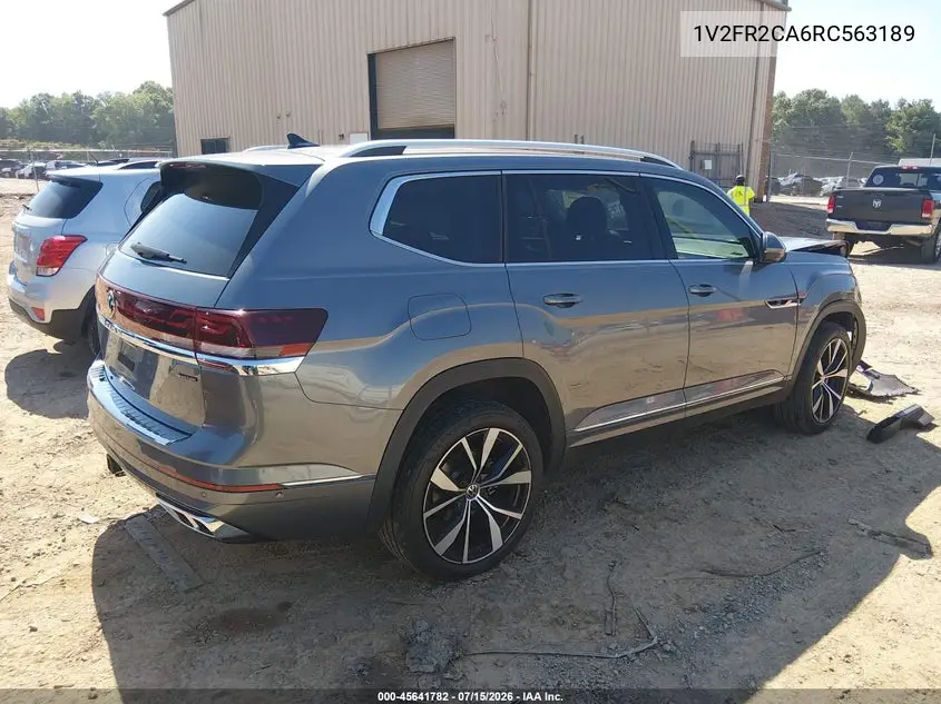 2024 Volkswagen Atlas 2.0T Sel Premium R-Line VIN: 1V2FR2CA6RC563189 Lot: 45641782
