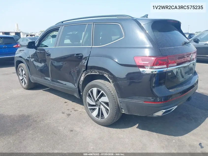 2024 Volkswagen Atlas 2.0T Se W/Technology VIN: 1V2WR2CA3RC575235 Lot: 45670202