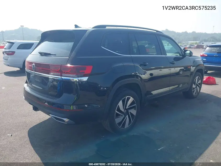 2024 Volkswagen Atlas 2.0T Se W/Technology VIN: 1V2WR2CA3RC575235 Lot: 45670202