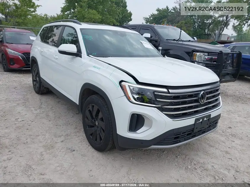 2025 Volkswagen Atlas 2.0T Se W/Technology VIN: 1V2KR2CA4SC522192 Lot: 45549169
