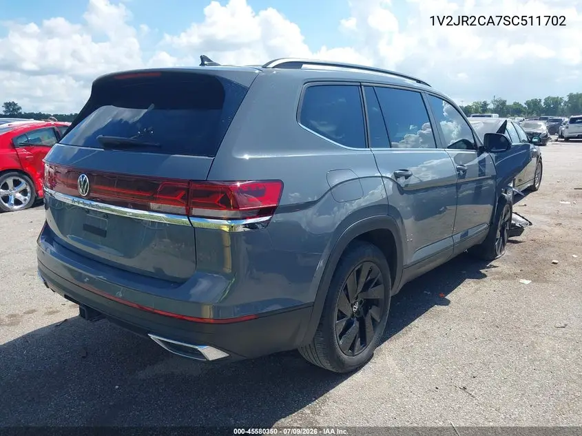 2025 Volkswagen Atlas 2.0T Se W/Technology VIN: 1V2JR2CA7SC511702 Lot: 45580350