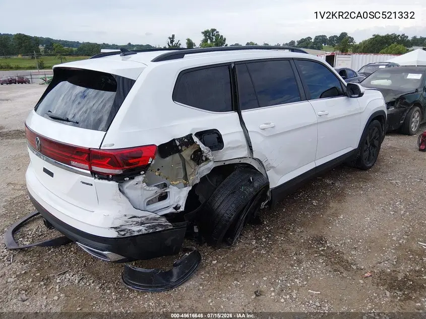 2025 Volkswagen Atlas 2.0T Se W/Technology VIN: 1V2KR2CA0SC521332 Lot: 45616646