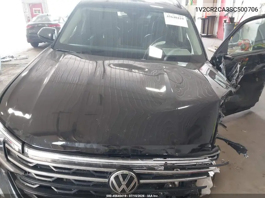 2025 Volkswagen Atlas 2.0T Peak Edition VIN: 1V2CR2CA3SC500706 Lot: 45640419
