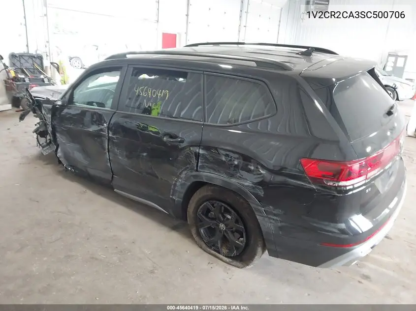 2025 Volkswagen Atlas 2.0T Peak Edition VIN: 1V2CR2CA3SC500706 Lot: 45640419
