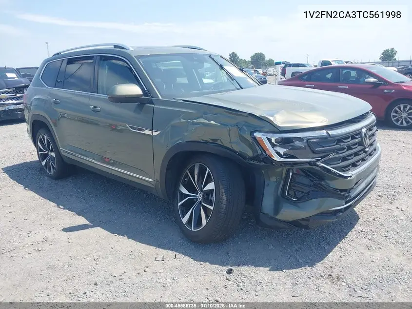 2026 Volkswagen Atlas Sel Premium R-Line VIN: 1V2FN2CA3TC561998 Lot: 45586735