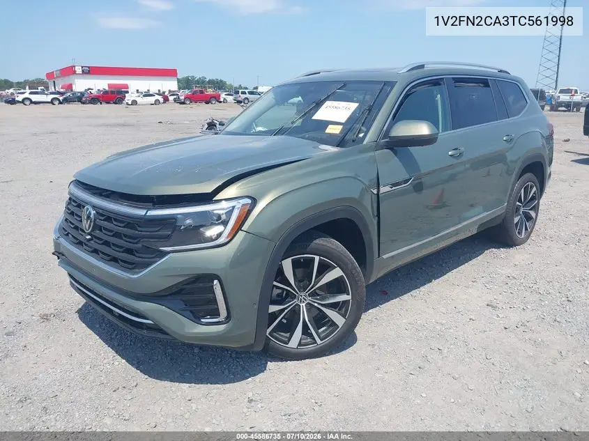 2026 Volkswagen Atlas Sel Premium R-Line VIN: 1V2FN2CA3TC561998 Lot: 45586735