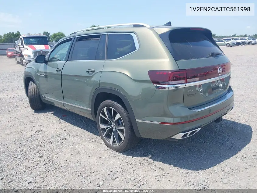 2026 Volkswagen Atlas Sel Premium R-Line VIN: 1V2FN2CA3TC561998 Lot: 45586735