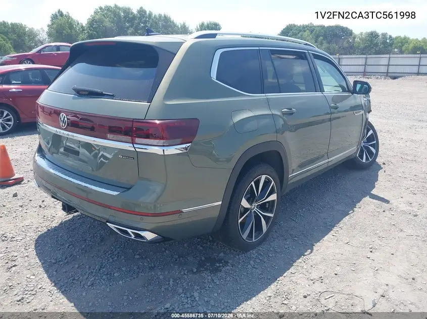 2026 Volkswagen Atlas Sel Premium R-Line VIN: 1V2FN2CA3TC561998 Lot: 45586735
