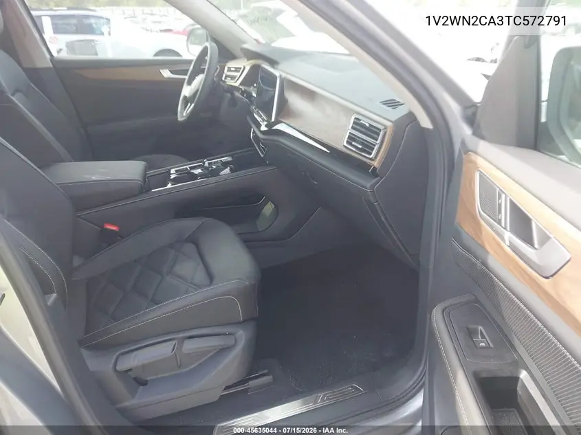 2026 Volkswagen Atlas Se With Technology VIN: 1V2WN2CA3TC572791 Lot: 45635044