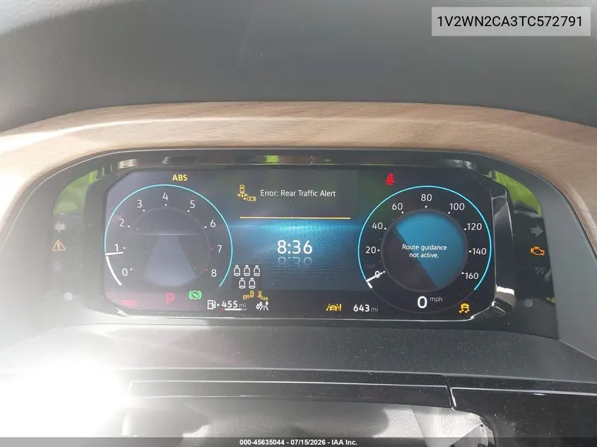 2026 Volkswagen Atlas Se With Technology VIN: 1V2WN2CA3TC572791 Lot: 45635044