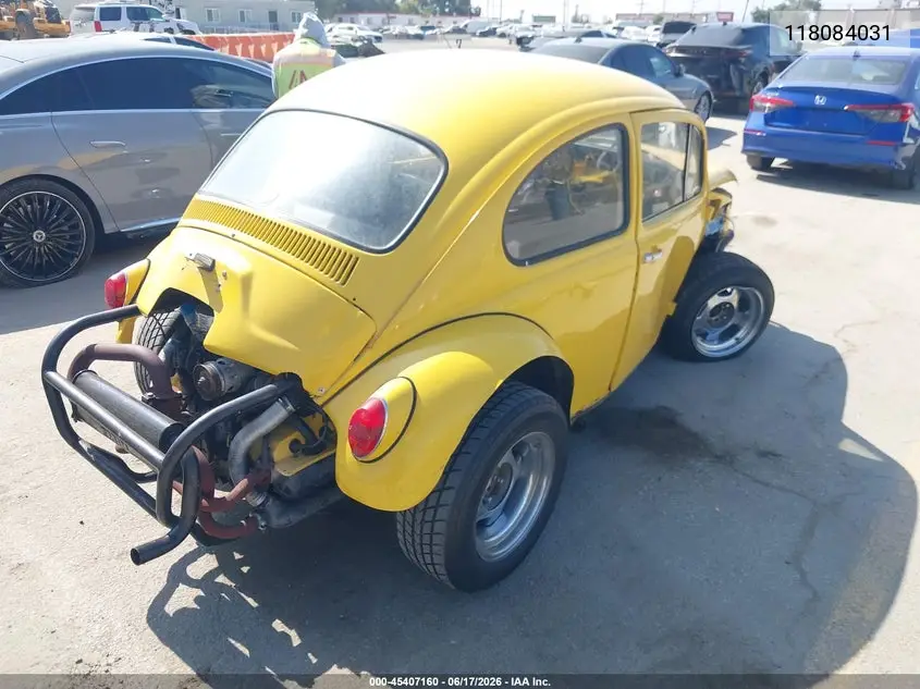 1969 Volkswagen Beetle VIN: 118084031 Lot: 45407160