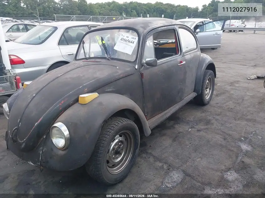 1971 Volkswagen Beetle VIN: 1112027916 Lot: 45365644