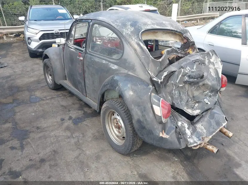 1971 Volkswagen Beetle VIN: 1112027916 Lot: 45365644