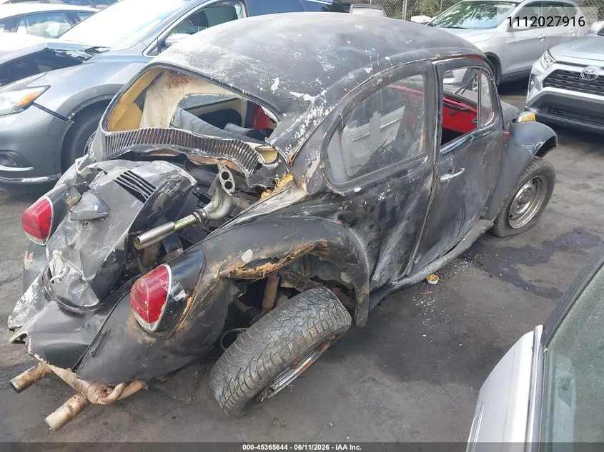 1971 Volkswagen Beetle VIN: 1112027916 Lot: 45365644