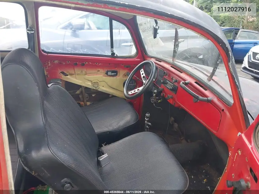 1971 Volkswagen Beetle VIN: 1112027916 Lot: 45365644