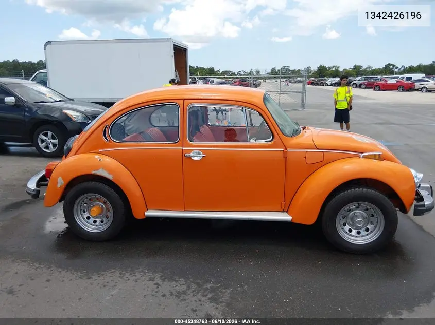 1974 Volkswagon Beetle VIN: 1342426196 Lot: 45348763