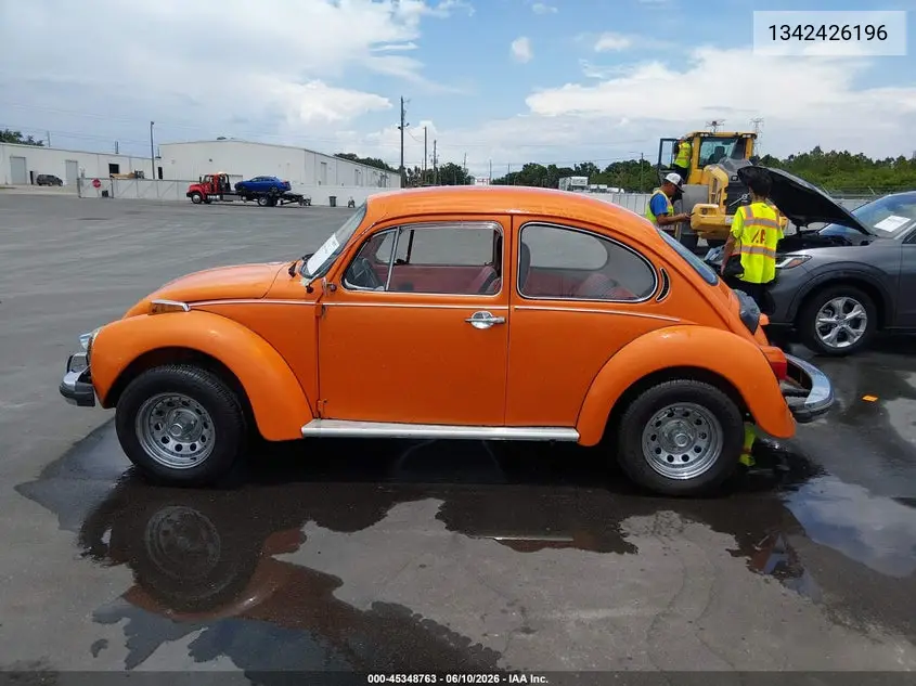 1974 Volkswagon Beetle VIN: 1342426196 Lot: 45348763