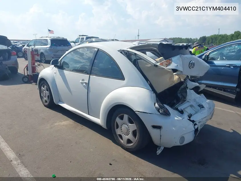2000 Volkswagen New Beetle Gls VIN: 3VWCC21C1YM404410 Lot: 45362796