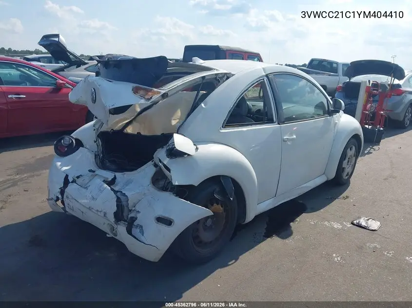2000 Volkswagen New Beetle Gls VIN: 3VWCC21C1YM404410 Lot: 45362796