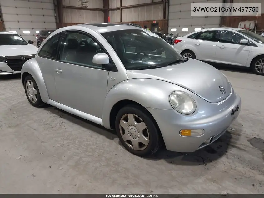 3VWCC21C6YM497750 2000 Volkswagen New Beetle Gls