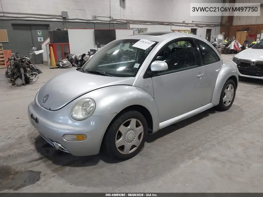 3VWCC21C6YM497750 2000 Volkswagen New Beetle Gls
