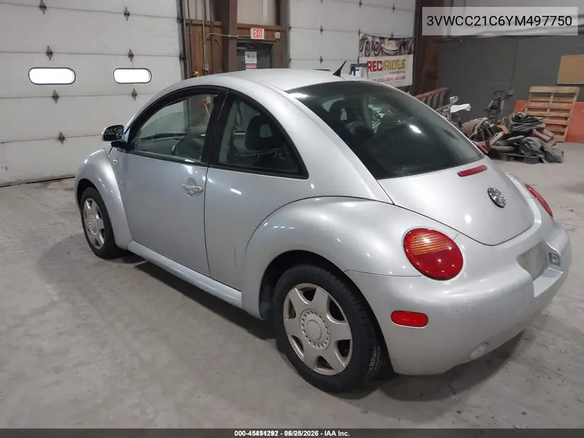 3VWCC21C6YM497750 2000 Volkswagen New Beetle Gls