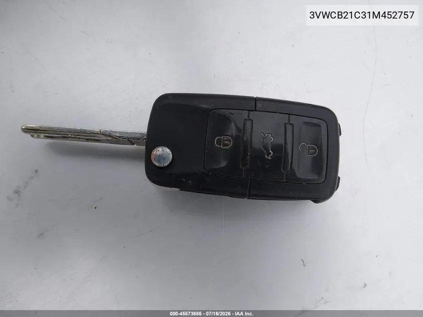 2001 Volkswagen New Beetle Gls VIN: 3VWCB21C31M452757 Lot: 45573686