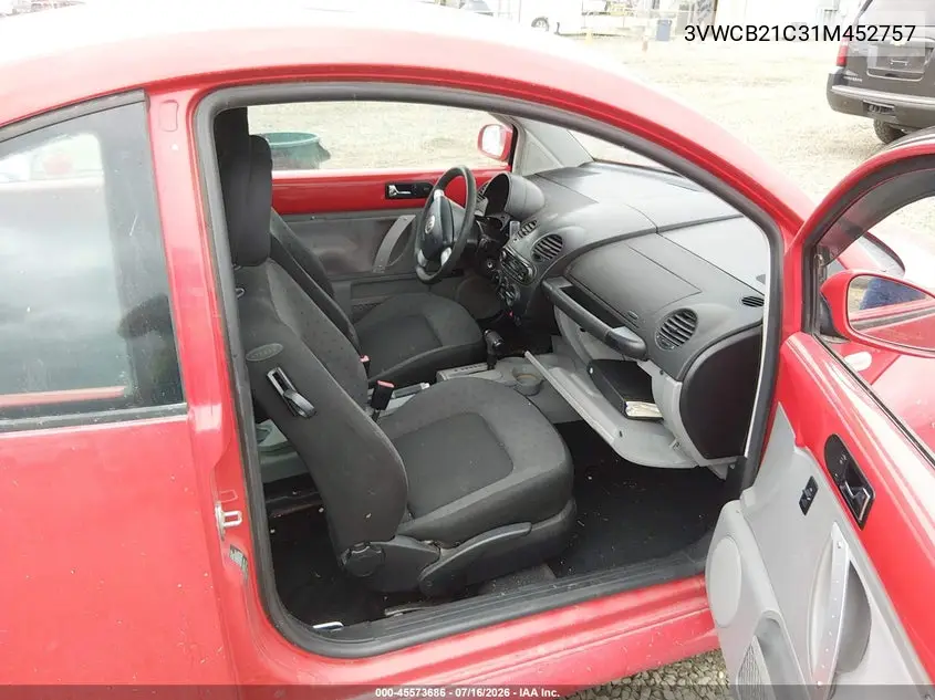 2001 Volkswagen New Beetle Gls VIN: 3VWCB21C31M452757 Lot: 45573686