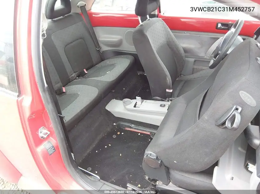 2001 Volkswagen New Beetle Gls VIN: 3VWCB21C31M452757 Lot: 45573686