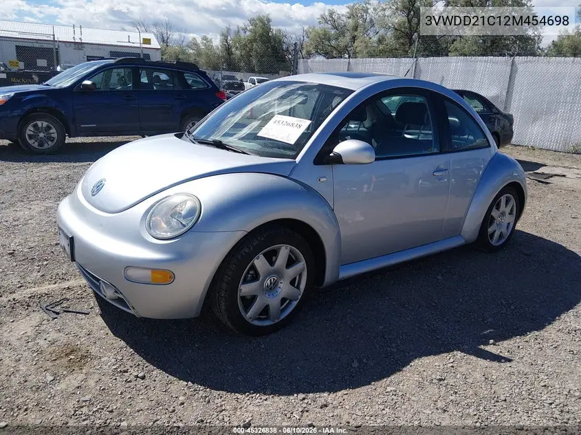 2002 Volkswagen New Beetle Glx VIN: 3VWDD21C12M454698 Lot: 45326838