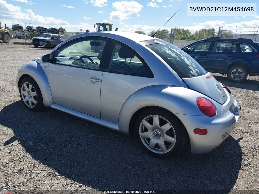 2002 Volkswagen New Beetle Glx VIN: 3VWDD21C12M454698 Lot: 45326838