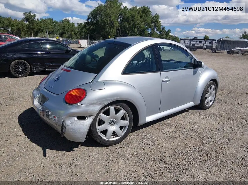 2002 Volkswagen New Beetle Glx VIN: 3VWDD21C12M454698 Lot: 45326838