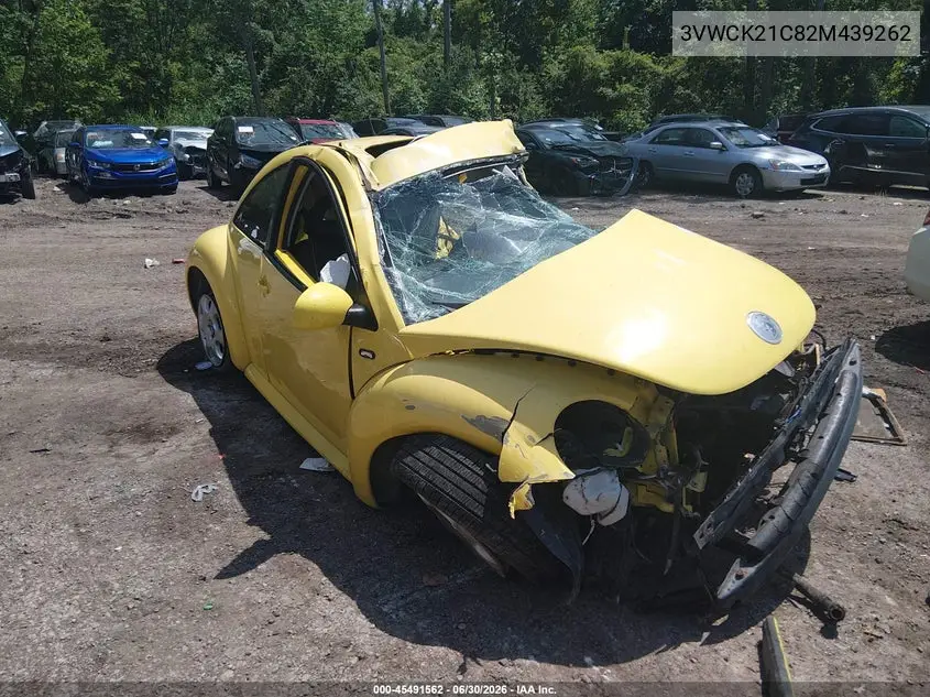 2002 Volkswagen New Beetle Gls VIN: 3VWCK21C82M439262 Lot: 45491562