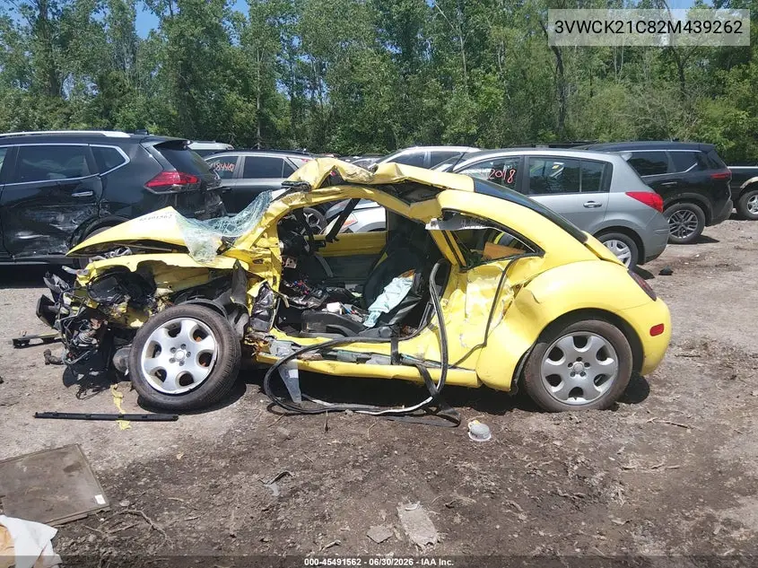2002 Volkswagen New Beetle Gls VIN: 3VWCK21C82M439262 Lot: 45491562